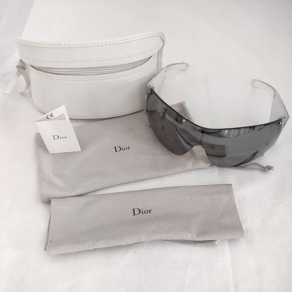 DIOR Luxury Mirror Sunglasses Limited Edition Swarovski Crystals Case Cloth Bag - Picture 1 of 8